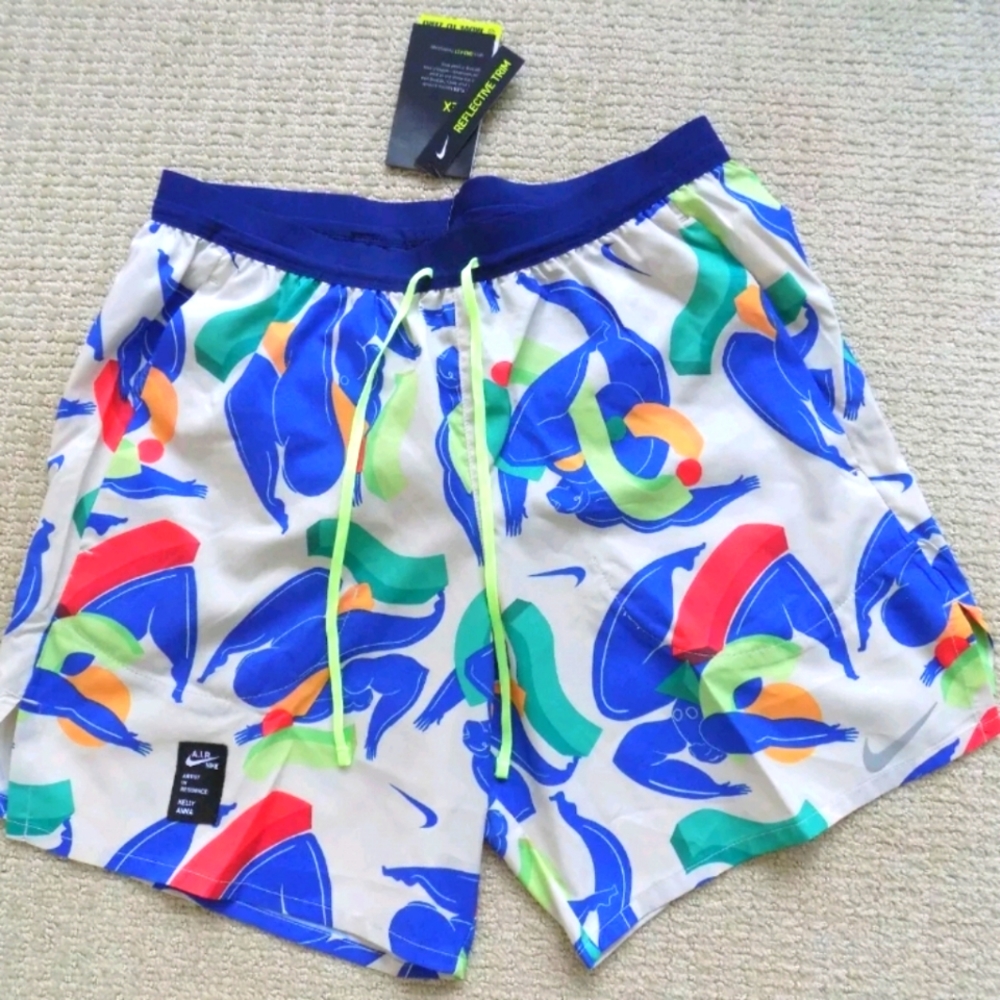 NEW MENS M MEDIUM NIKE FLEX STRIDE 7" RUNNING SHORTS 2in1 AIR KELLY LONDON